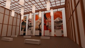 3D Art Gallery 05 - Metaverse - Baked model