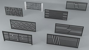 3D Modern Fences