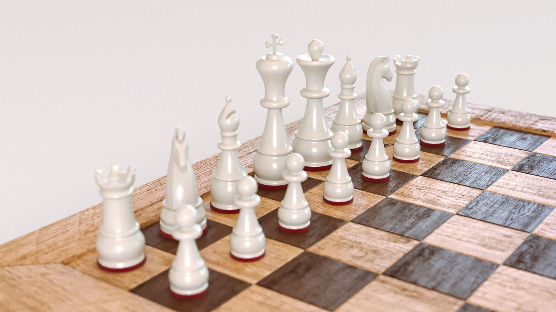 3D Wooden Chess Set Model - TurboSquid 2318983