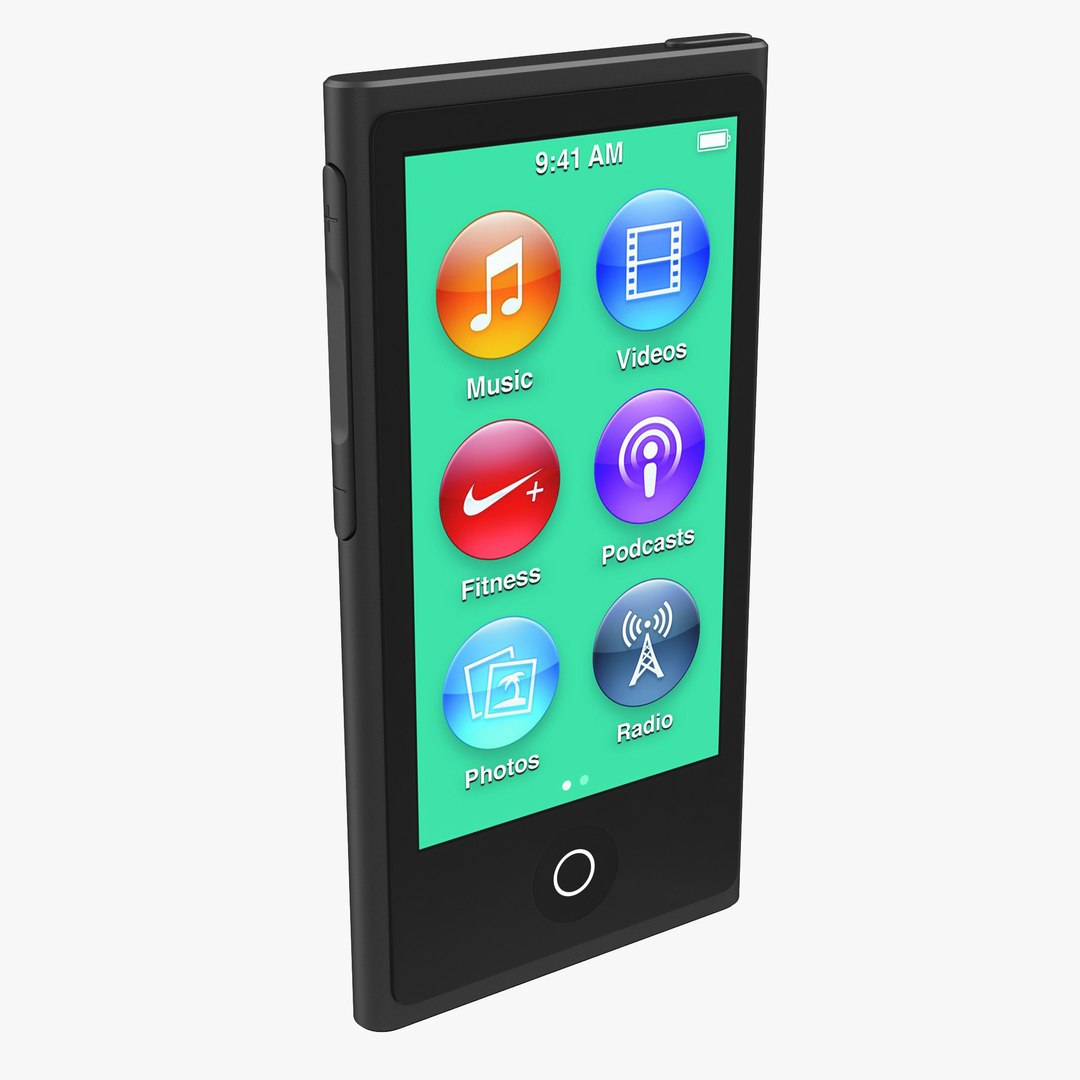 iPod Nano Black 3D Model 3D model preview