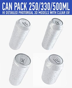 pack water drops 3d model