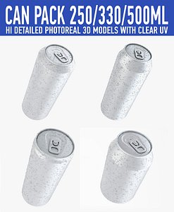 Can Pack With Water Drops