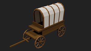 Lowpoly Wagon 3D
