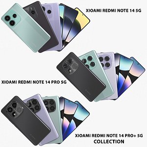 3D Xiaomi Redmi Note 14 5G Collection model