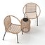 Rattan Table with Chairs