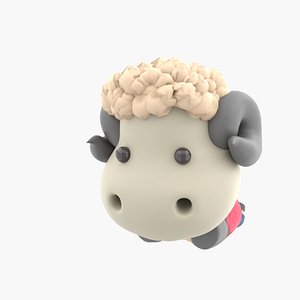 Cute Sheep 3D Illustration 3D model