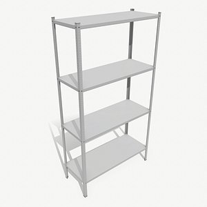 low-poly metal rack 3D