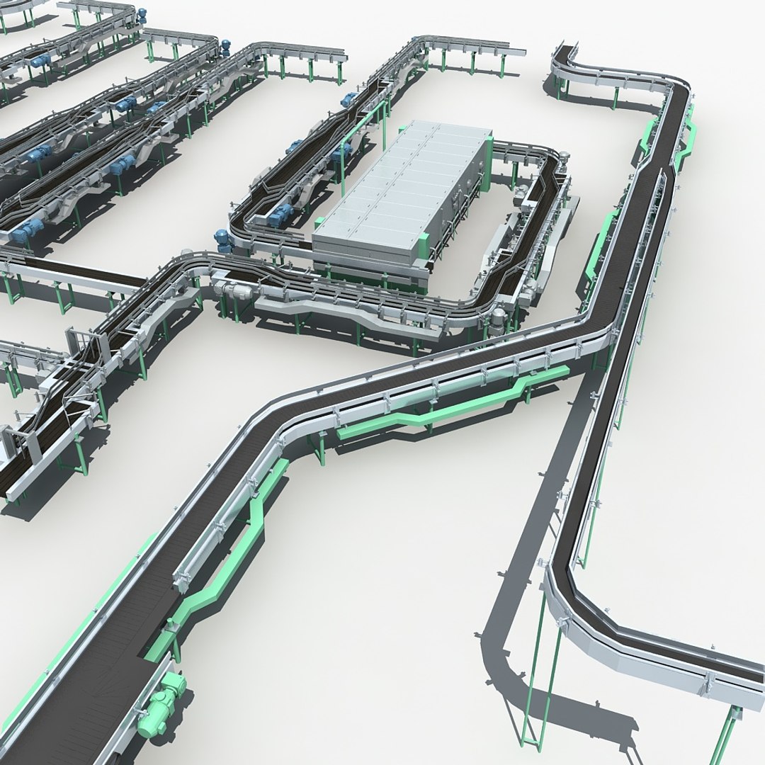 3D Model Conveyor Warehouse Industrial - TurboSquid 1372414