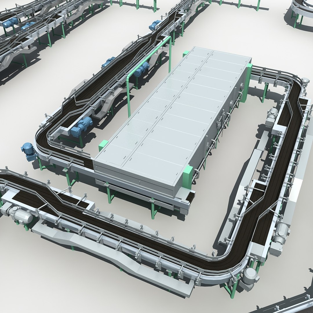 3D Model Conveyor Warehouse Industrial - TurboSquid 1372414