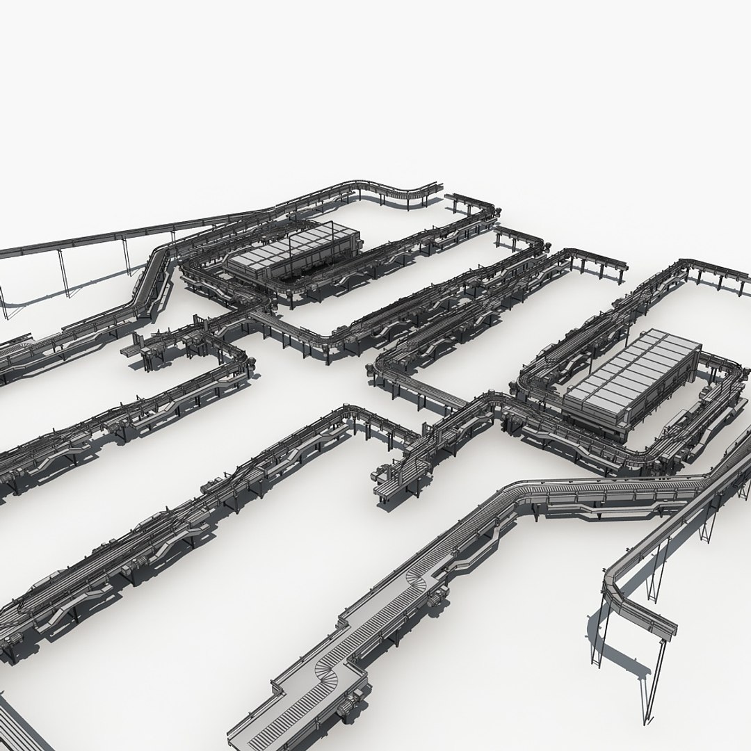 3D Model Conveyor Warehouse Industrial - TurboSquid 1372414