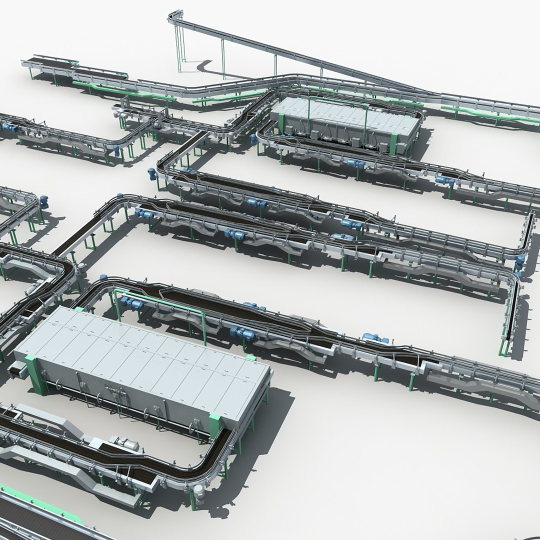 3D Model Conveyor Warehouse Industrial - TurboSquid 1372414