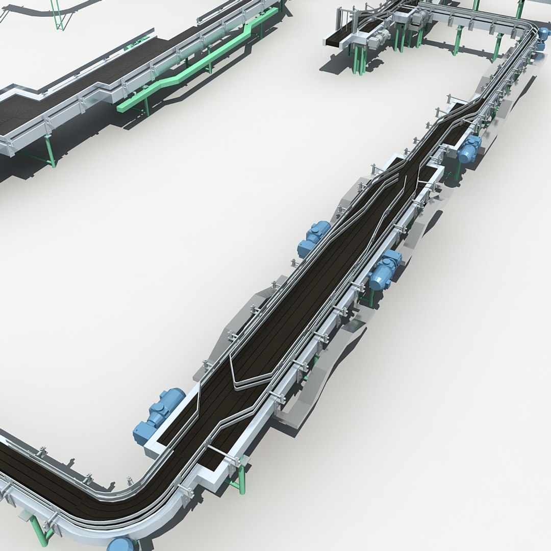 3D Model Conveyor Warehouse Industrial - TurboSquid 1372414