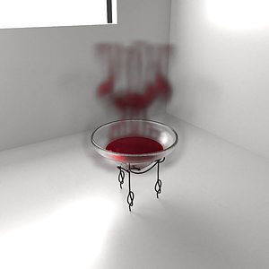 Glass Potion Mixing Bowl with Smoke Simulation Animation