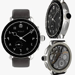 Silver Mechanical Wristwatch 3D