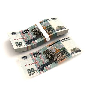 3D model Banknote 50 Rubles