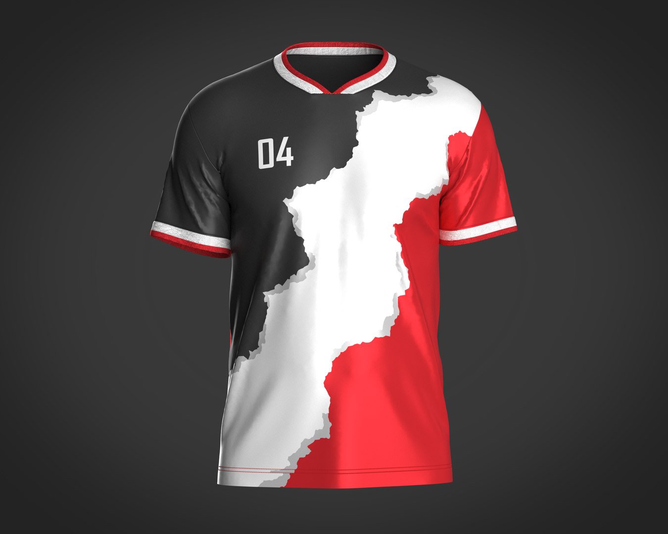 Soccer Black and Red Jersey Player04 3D model TurboSquid 1973326