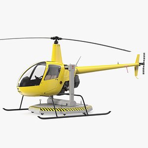 Helicopter Trainer Yellow 3D