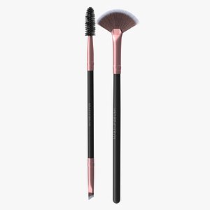 Fan and Eyelash Brush Set Fur
