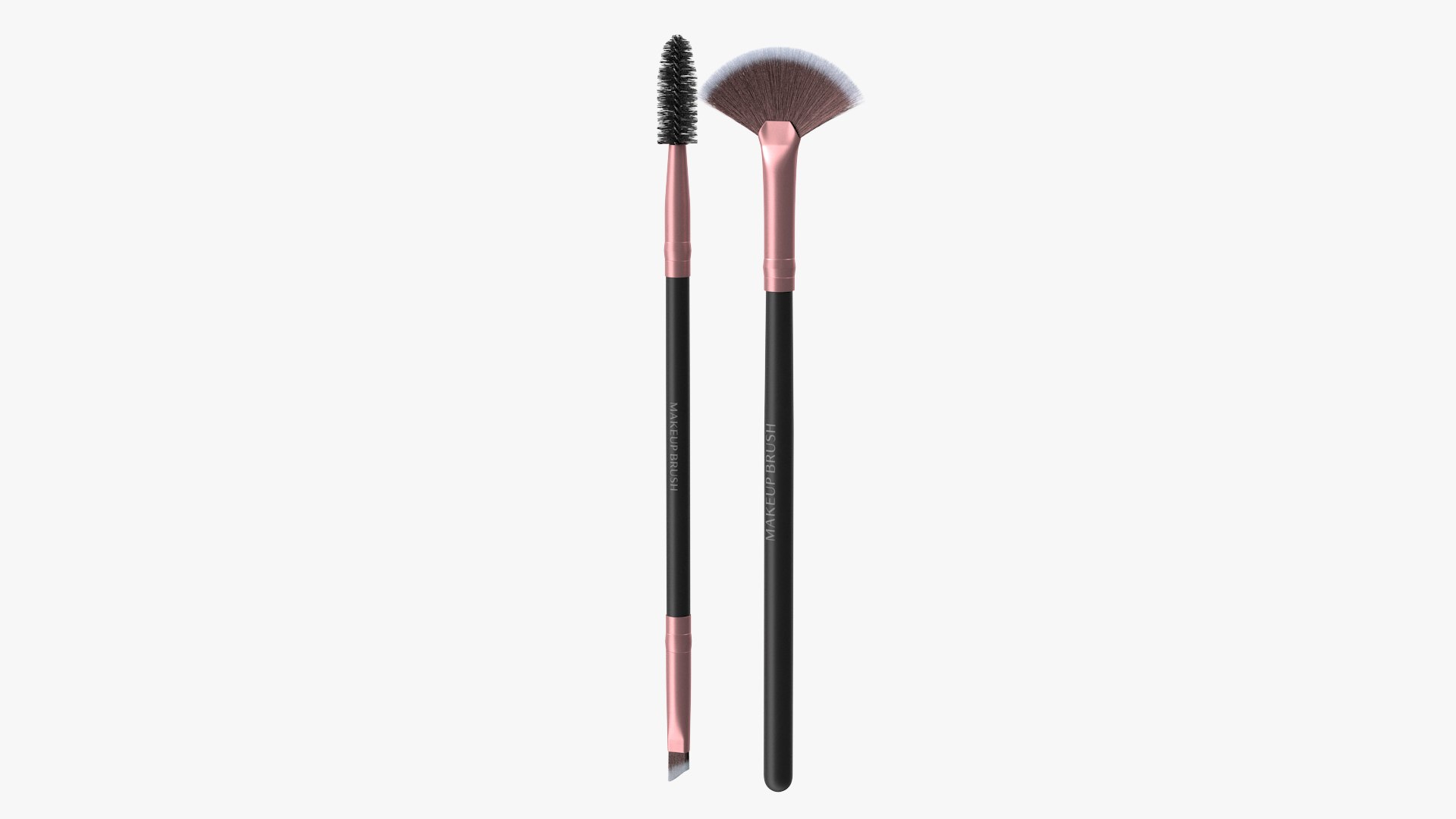 Fan and Eyelash Brush Set Fur 3D model preview