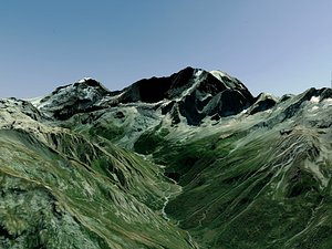 Mountain landscape Grand Casse Savoie France