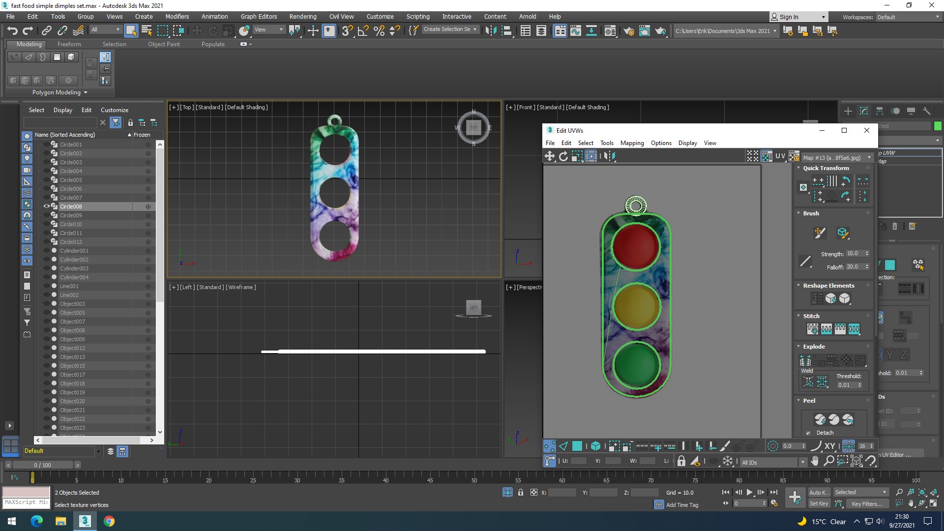Traffic Lights Simple Dimples Set 3D model - TurboSquid 1793119