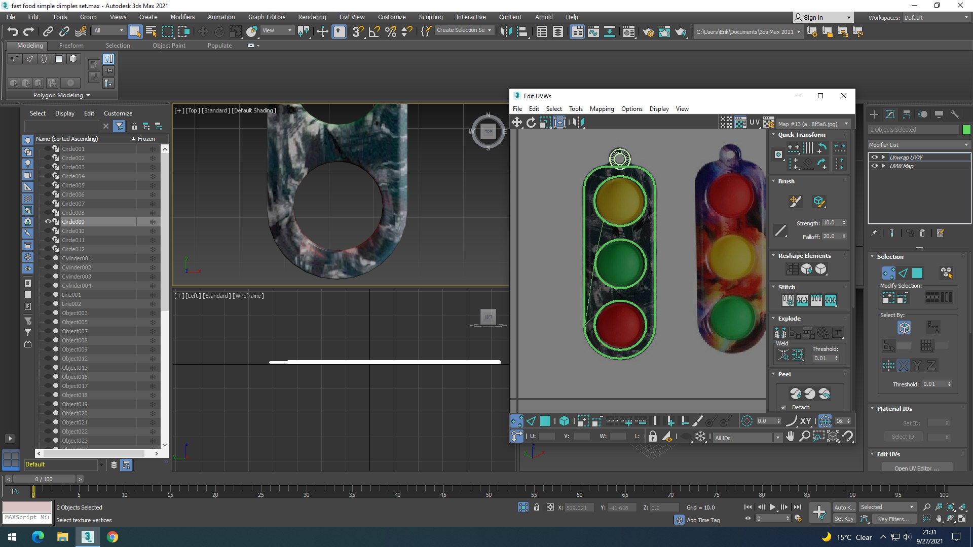 Traffic Lights Simple Dimples Set 3D model - TurboSquid 1793119