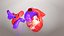 3D Animated Human Heart Anatomy with 2 types cross-section