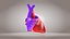 3D Animated Human Heart Anatomy with 2 types cross-section