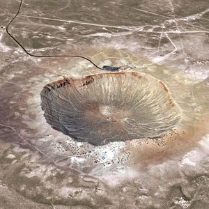 barringer crater meteor arizona 3d model
