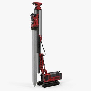 Hydraulics Pile Driver Working Position