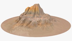 3D model landscape nature mountains