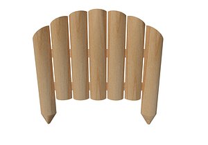 Wooden garden border