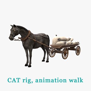 horse cart 3D model