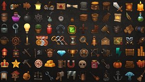 3D Prop - RPG Icons 100 model
