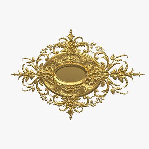 3D Ceiling Sockets Gypsum Plaster DR280 3D model