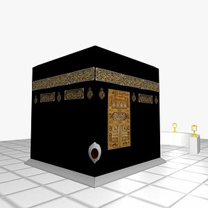 3d kaaba black stone model