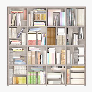 Bookshelf Read Your Book Case with books 3D model
