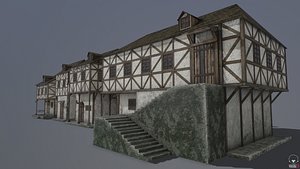 medieval houses pack 3D model