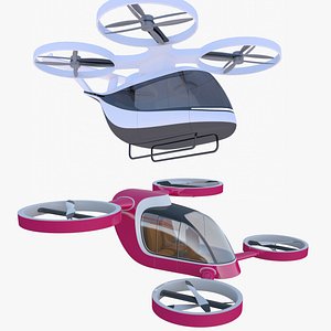 3D model Passenger drones collection 2024