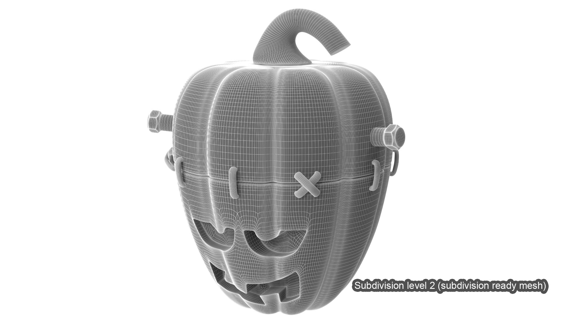 3D model Frankenstein Halloween pumpkin https://p.turbosquid.com/ts-thumb/OS/m6sP95/7A/wireframe_2/png/1760229283/1920x1080/fit_q87/3e235f485502f07b18bd0a2b31ef47b836e79e55/wireframe_2.jpg
