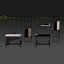 3D model Furniture set Geberit Citterio 90 Light  Dark Oak