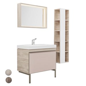 Furniture set Geberit Citterio 90 Light  Dark Oak