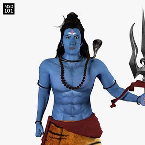 Lord Shiva  Rigged 3D model