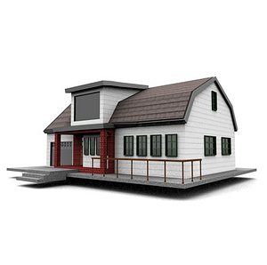 3d american neighborhood house
