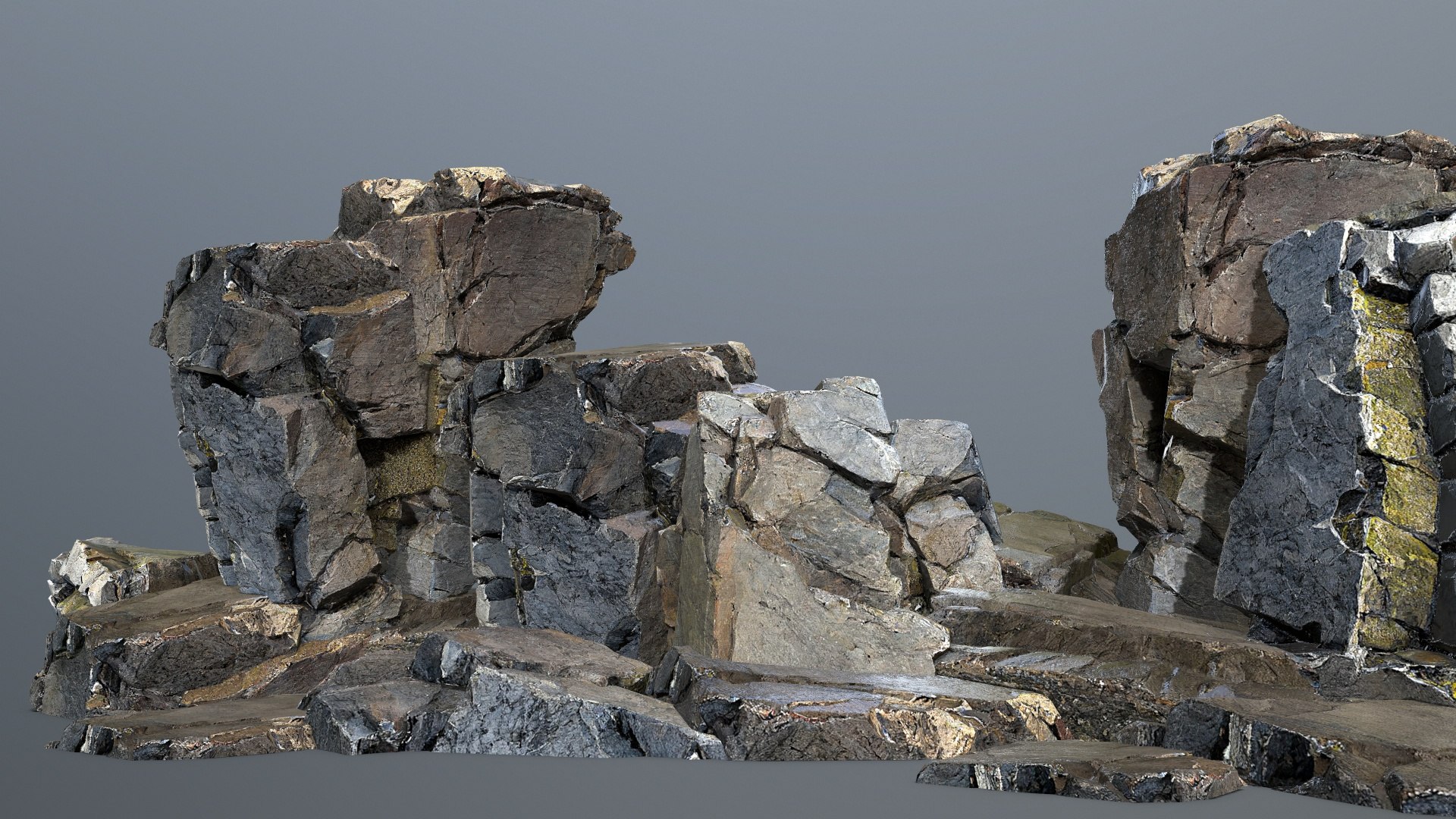 Cliff Rocks 3D Model - TurboSquid 2220629