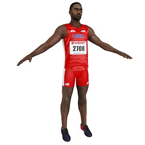 3D sprinter athlete model