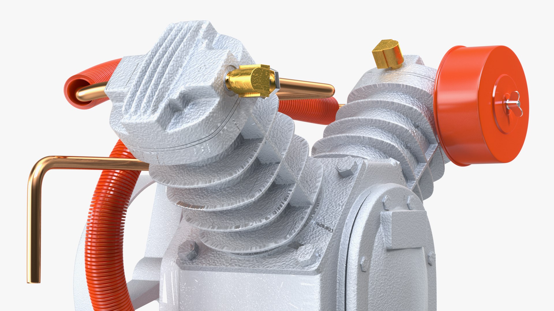 Aluminium Air Compressor Pump With Orange Hose 3D Model - TurboSquid ...