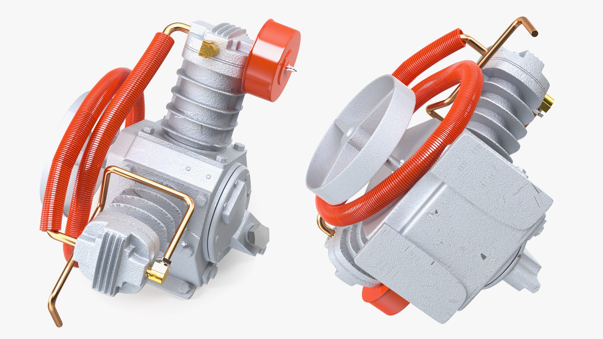 Aluminium Air Compressor Pump With Orange Hose 3D Model - TurboSquid ...