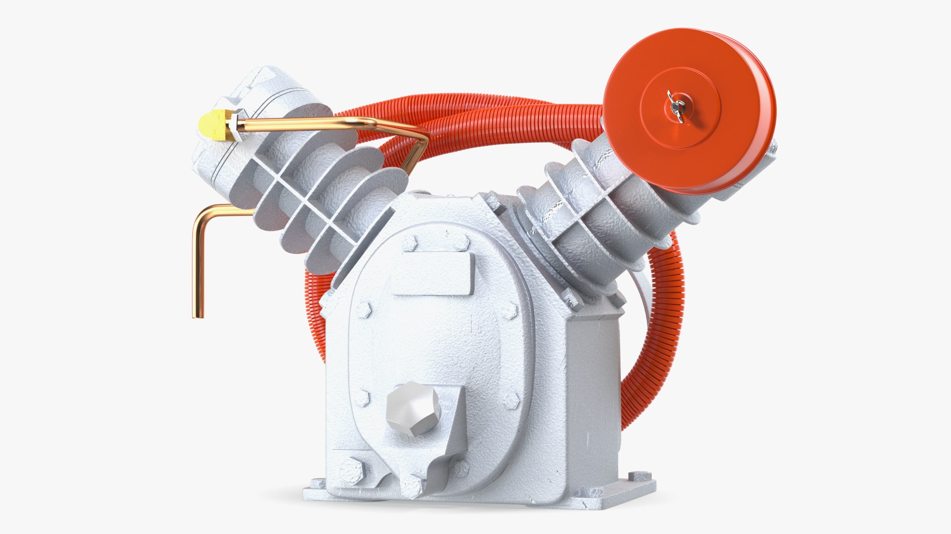 Aluminium Air Compressor Pump With Orange Hose 3D Model - TurboSquid ...