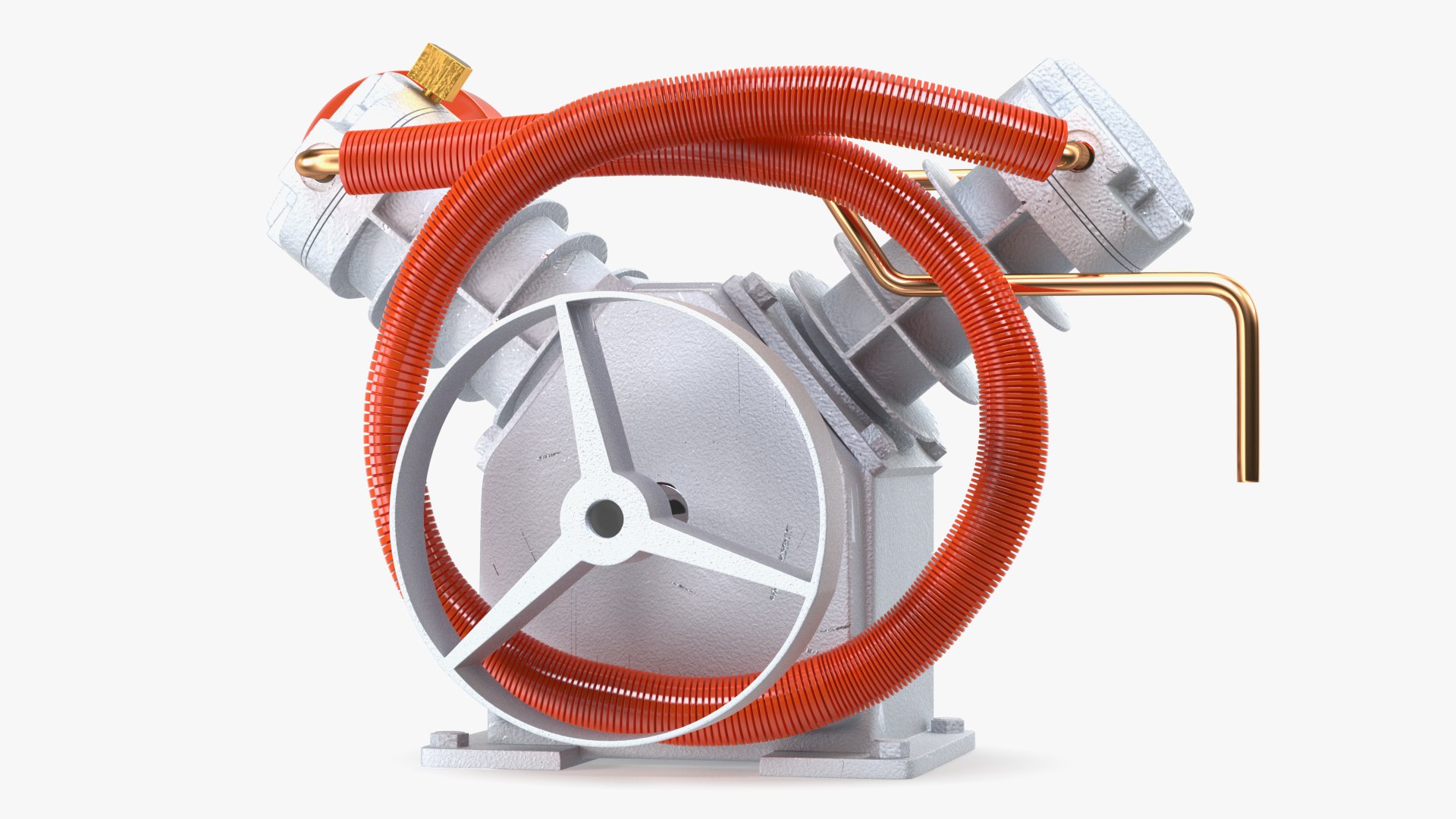 Aluminium Air Compressor Pump With Orange Hose 3D Model - TurboSquid ...